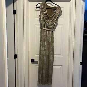 Connected Apparel gold jumpsuit size 12 new with tags